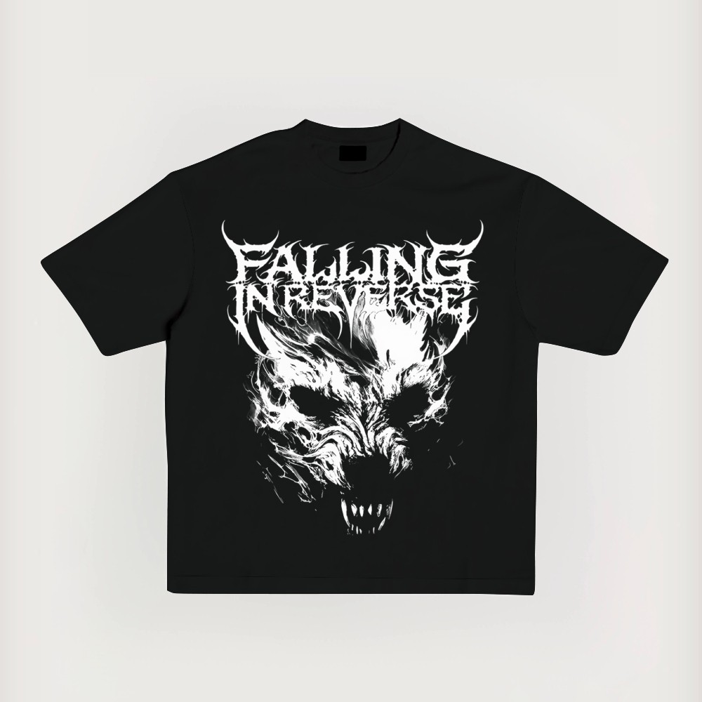 Music.Soul Camiseta Unissex Falling In Reverse Banda Estampa Moderna Confortável Estilosa Casual