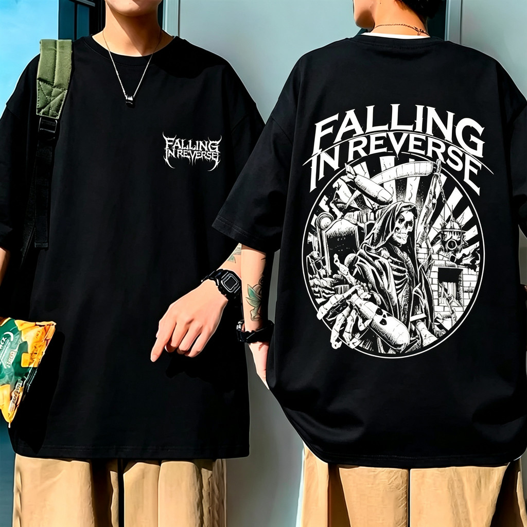 Camiseta Preta Unisex, Design com Imagens Estilizadas, Textos 