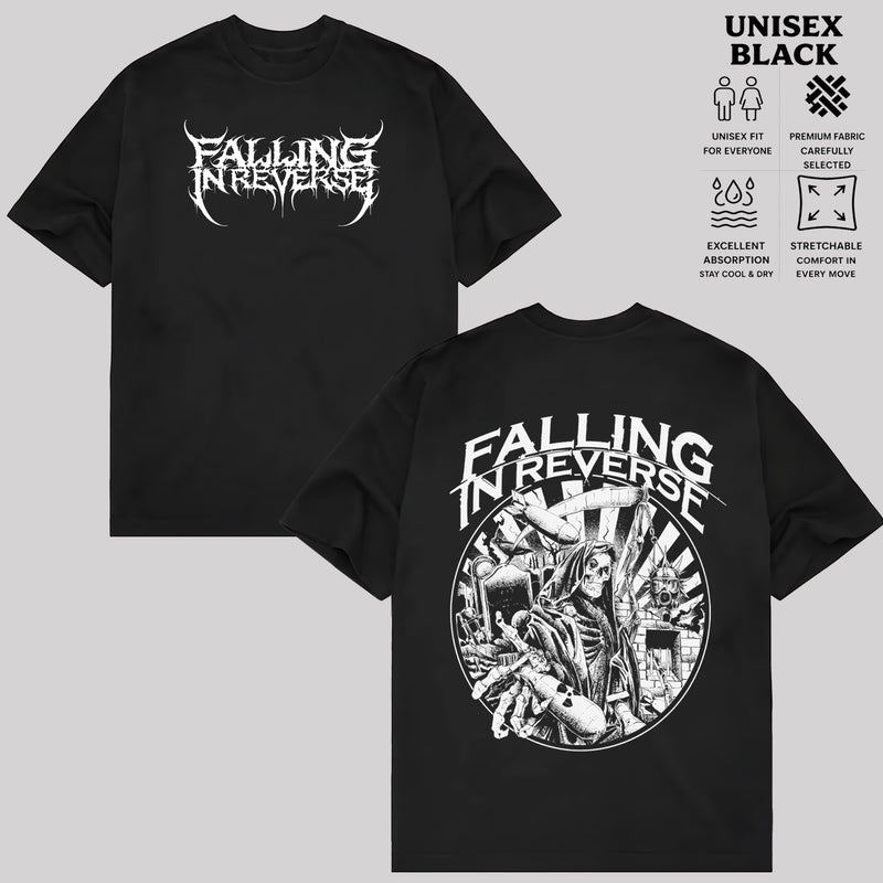 Music.Soul Camiseta e Sweater Unissex Falling in Reverse Banda Rock Estampa Vintage Limpa Confortável Moderna Estilos...