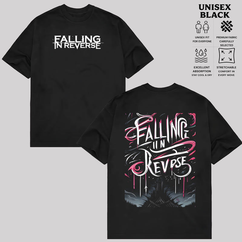 Music.Soul Camiseta e Hoodie Unissex Falling in Reverse Banda Rock Estampa Vintage Confortável Estilosa Casual