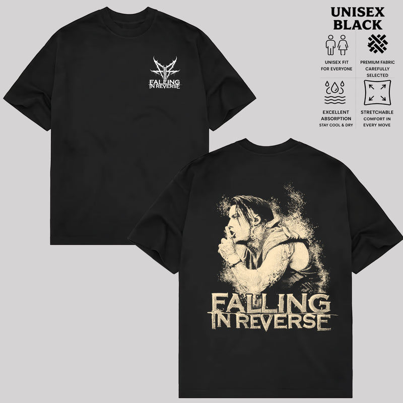 Music.Soul Camiseta Unissex Falling In Reverse Banda Rock Estampa Moderna Confortável Estilosa Casual