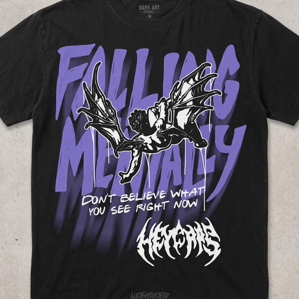 Camiseta Algodão FALLING MENTALLY estampada | Qualidade absurda | Estampa em dtf - Ideal para calor