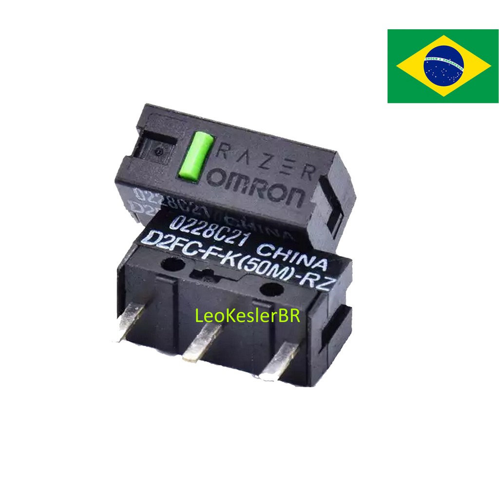 Micro Switch D2FC-F-K(50M)-RZ Faca um Upgrade no seu Mouse  Produto no Brasil