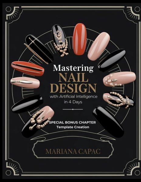 MASTERING NAIL DESIGN WITH ARTIFICIAL INTELLIGENCE IN 4 DAYS. SPECIAL BONUS CHAPTER TEMPLATE CREATION