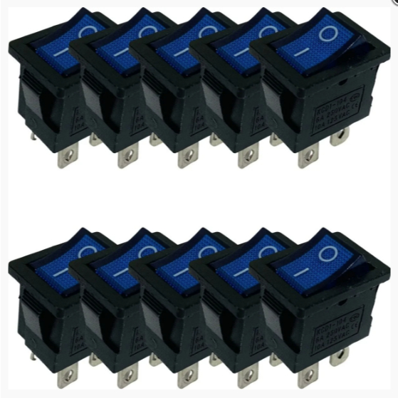 KIT 5 PEÇAS - CHAVE GANGORRA KCD1-104 4POLOS AZUL