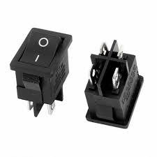 10pç. - CHAVE GANGORRA KCD1-104 4T 2A/8A 250V C/MAR - PRETA