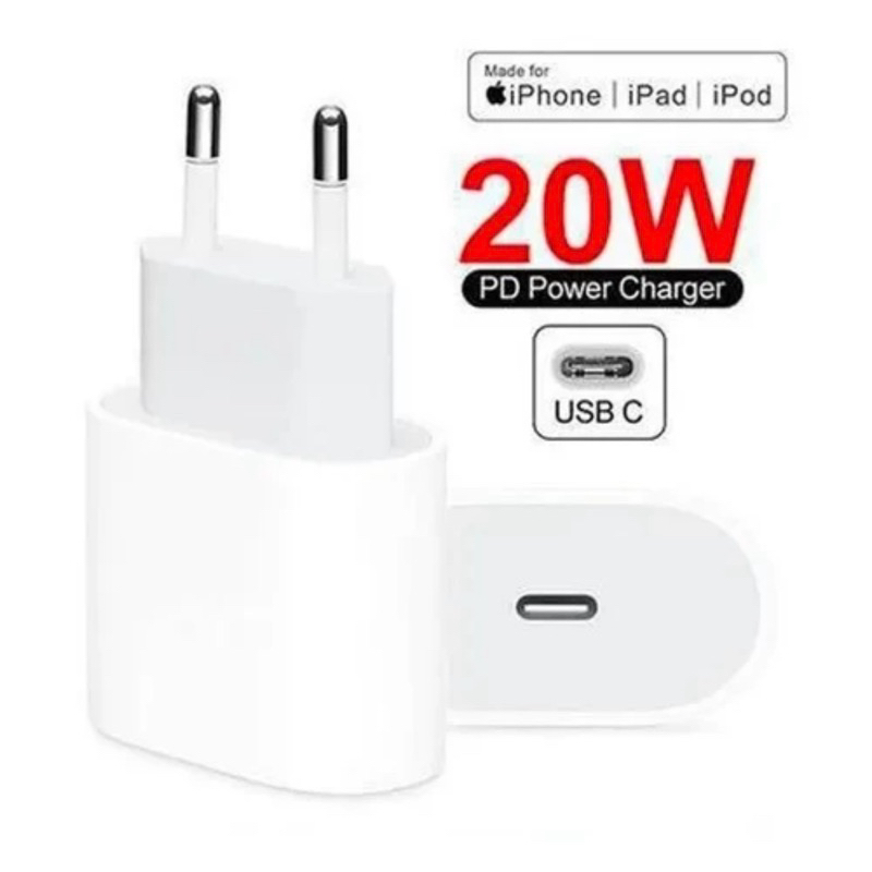 Fonte Carregador  Carga Rápida 20W Tipo C USB-C Compatível Iphone Android IOS Celular SEM CABO