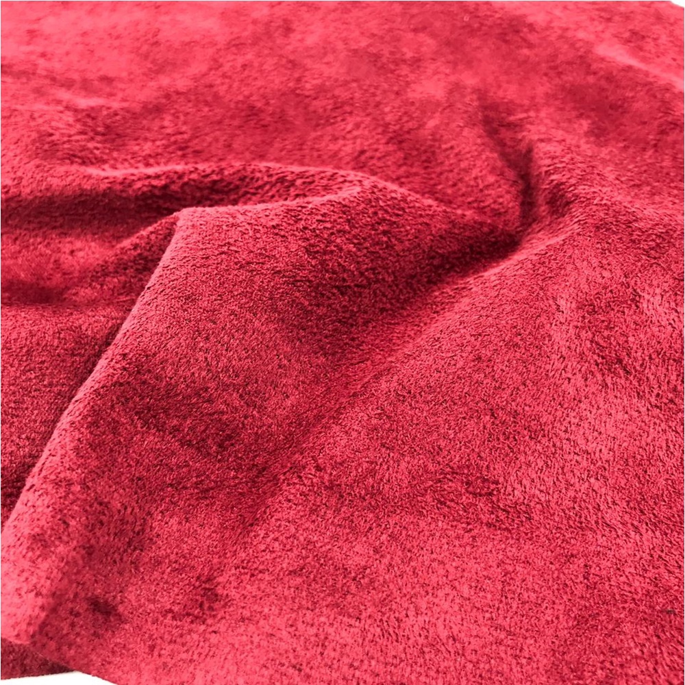 Tecido Suede Camurça Fino Vermelho P/ Confecções Calçados Roupas Acessórios - 1m x 1,40m
