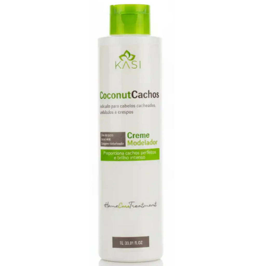 Creme Finalizador para Cachos Coconut Kasi 1000ml | Hidrata, Define Cachos e Controla o Frizz