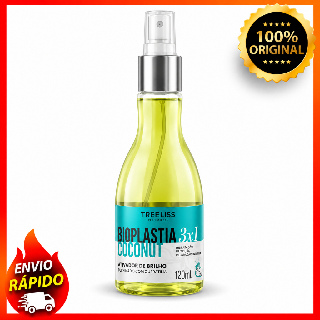 Finalizador Capilar Ativador de Brilho Bioplastia Coconut 120ml - Treeliss Profissional