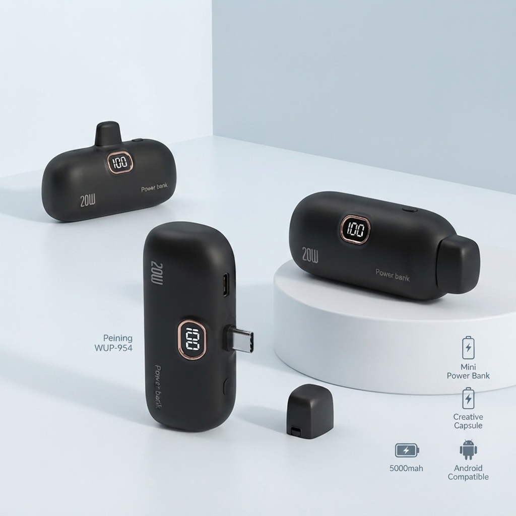 Mini Power Bank Creative Capsule Compativel Android 5000mah Peining WUP-954