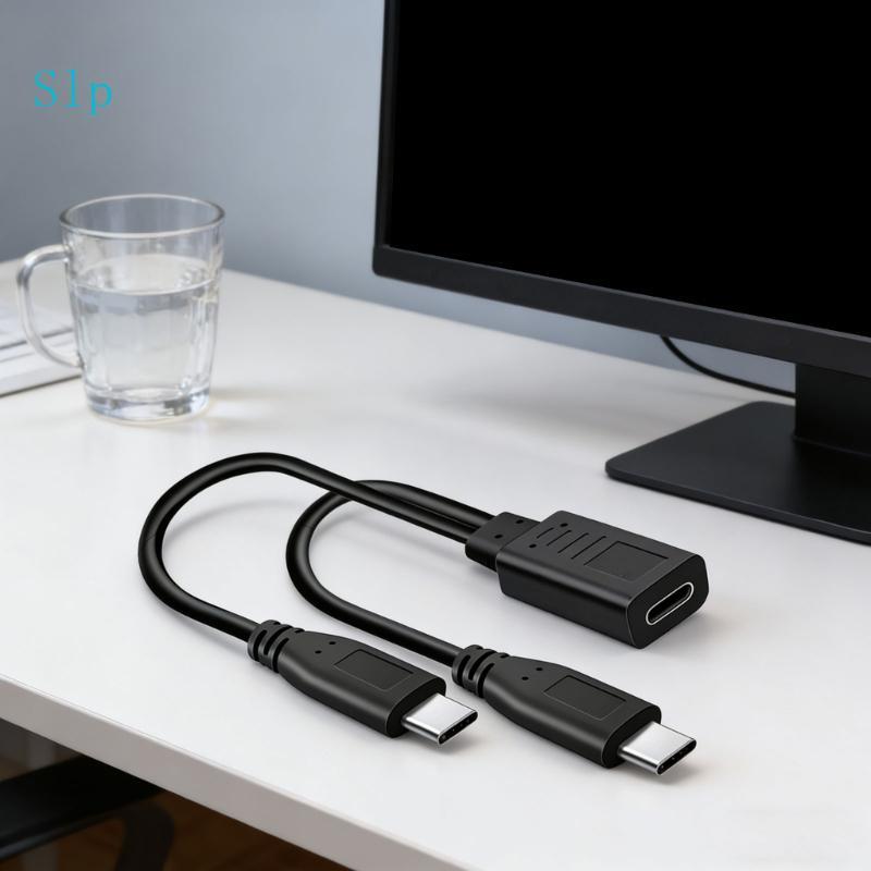 Slp USB Cy Splitter 15W 3A Type C Carregamento Rápido Conector Para Vários Dispositivos 30cm Compriment
