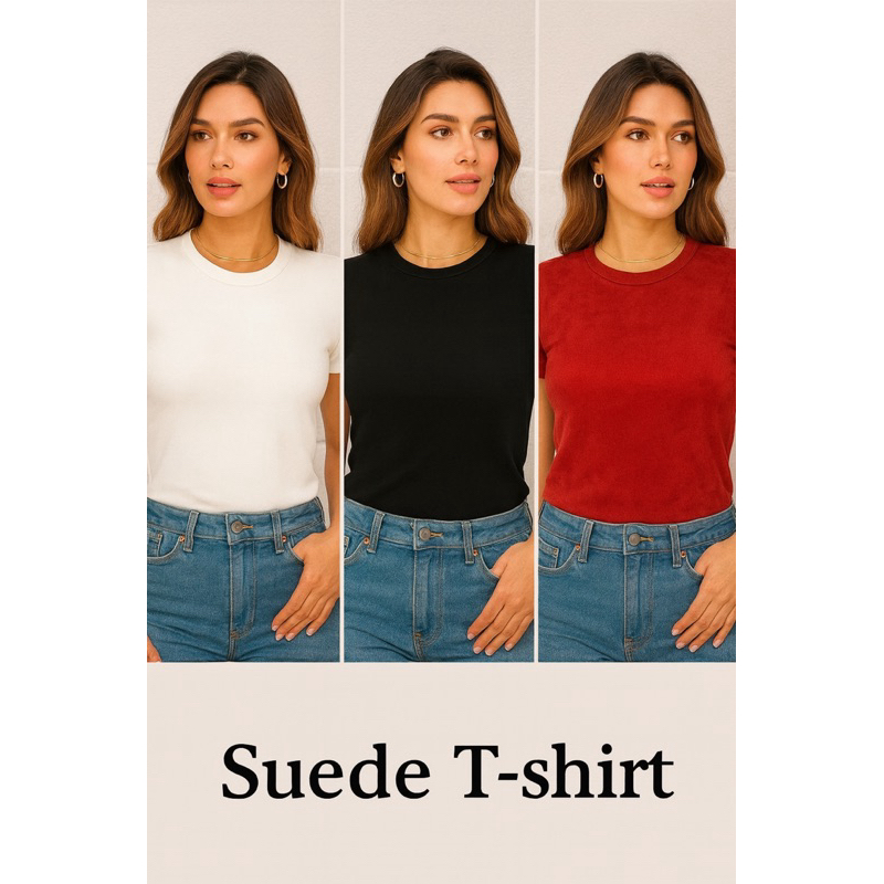Camiseta Baby Look Feminina Algodão Premium – Cores Variadas – Básica Lisa