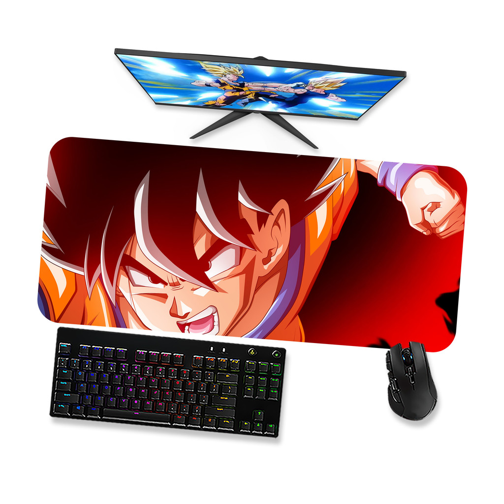 Mouse Pad Gamer Grande Dragon ball GOKU KAIO KEN 1 90x40 80x40 60x40 70x30 45x40