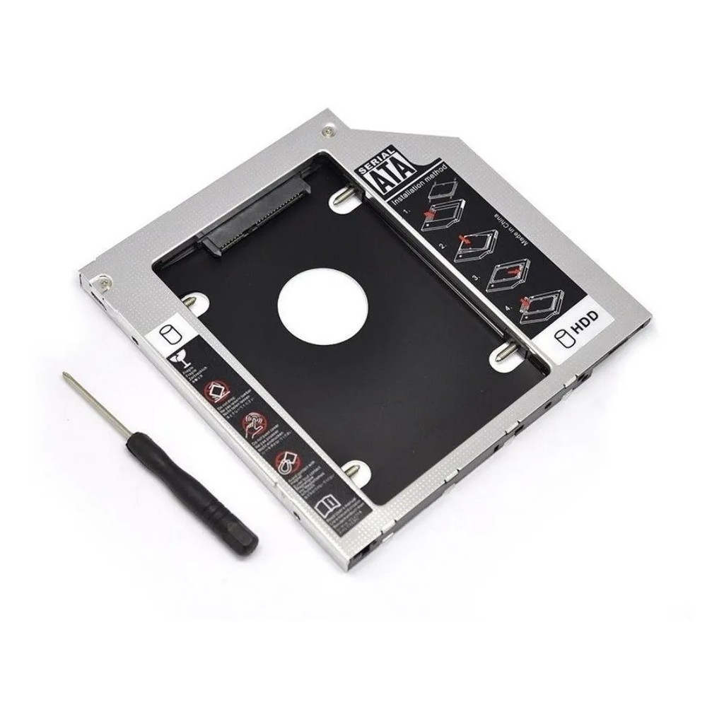 Adaptador Caddy P/ DVD Drive Notebook 9.5mm Slim