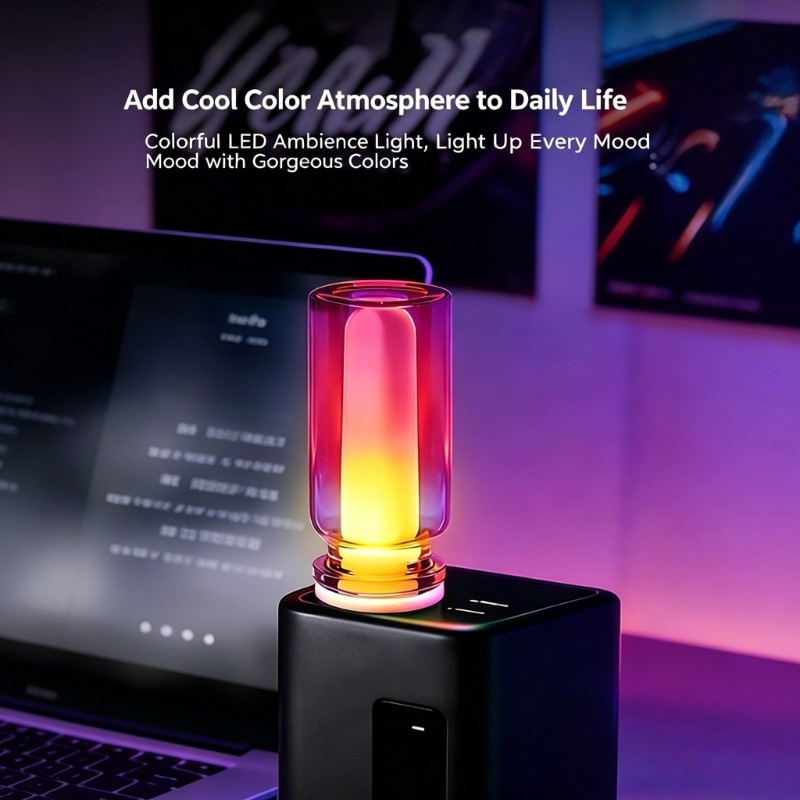 blg USB Car Mood Lamp Caixa Transparente Para Destaque Interno