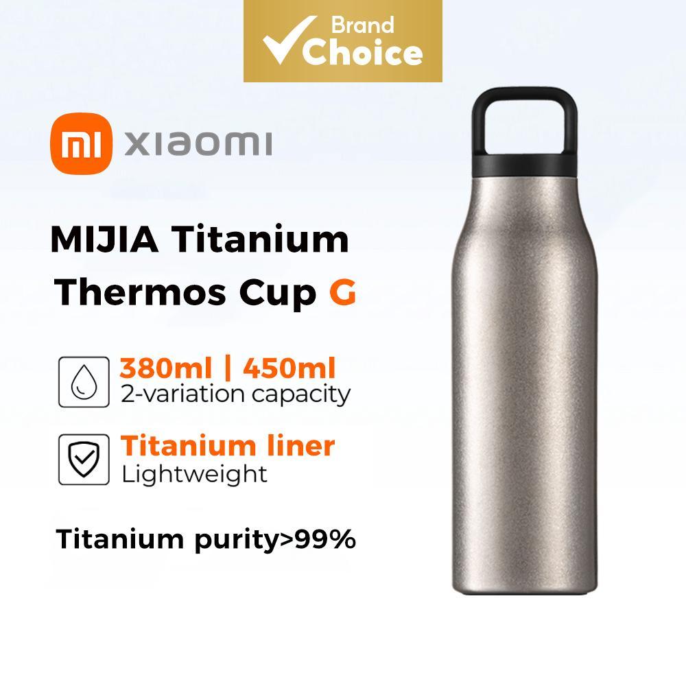 Xiaomi MIJIA Garrafa Térmica de Titânio G Pure 99% Forro 6H de Retenção de Calor Garrafa Térmica Leve 380ml 450ml Uso ao