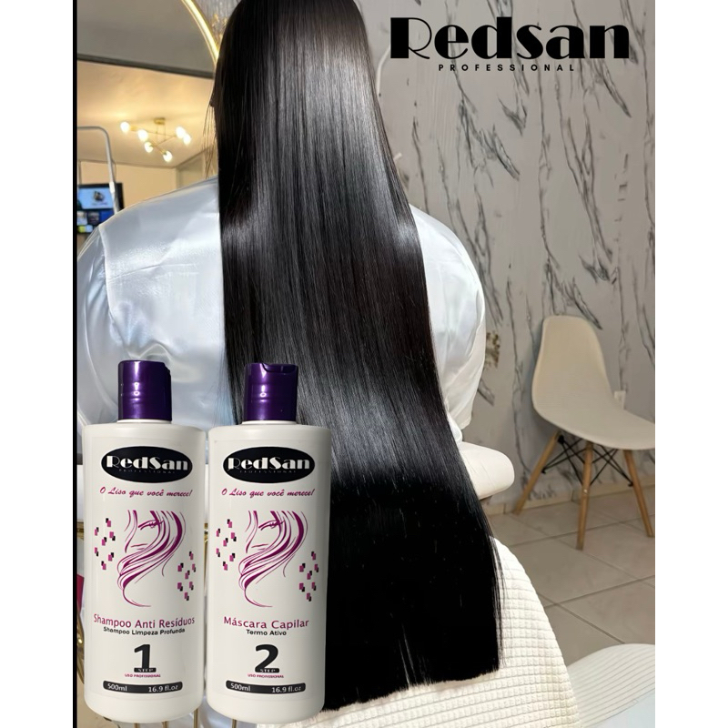 Kit Progressiva + Shampoo 500ml - LISO DEFINITIVO - ENVIO IMEDIATO - RedSan Professional
