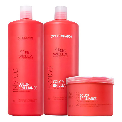 Kit Wella Professionals Invigo Color Brilliance Coloridos Tingidos Cor Nuances (3 Produtos)