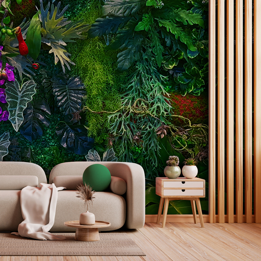 Papel de Parede Adesivo Folhas Orquídea borboleta Plantas Decoração Vinil Auto Colante 3 Metros