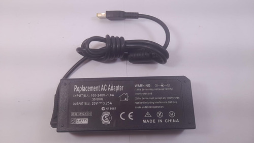Fonte Replacement 3892a300 20v 3.25a Com Detalhe  P23-5