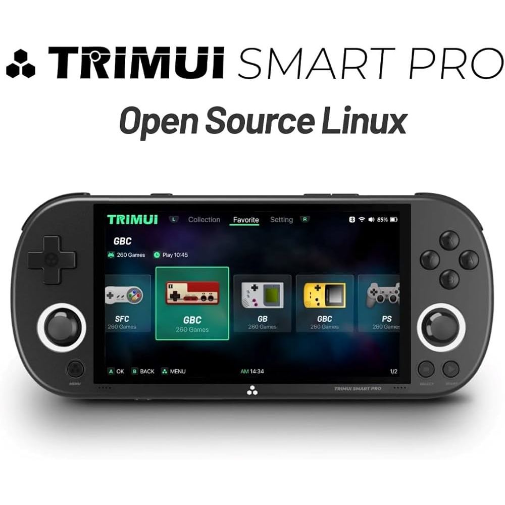 Trimui Smart Pro 64G ATUALIZADO 2026 - Console Portatil - Cartao SD ORIGINAL - CROSSMIX - Recheado de jogos!