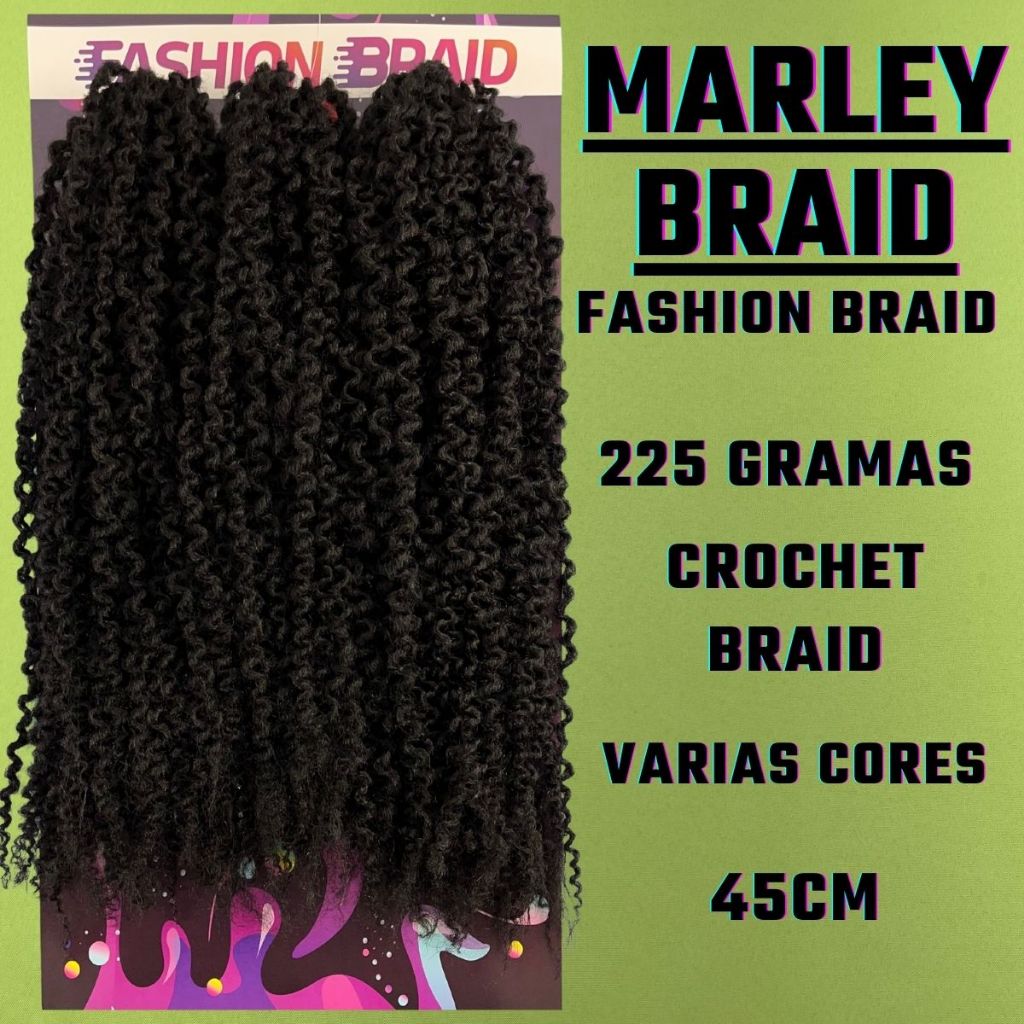 MARLEY BRAID - FASHION BRAID - 225GRAMAS- 45CM- 100% PREMIUM SYNTHETIC FIBER
