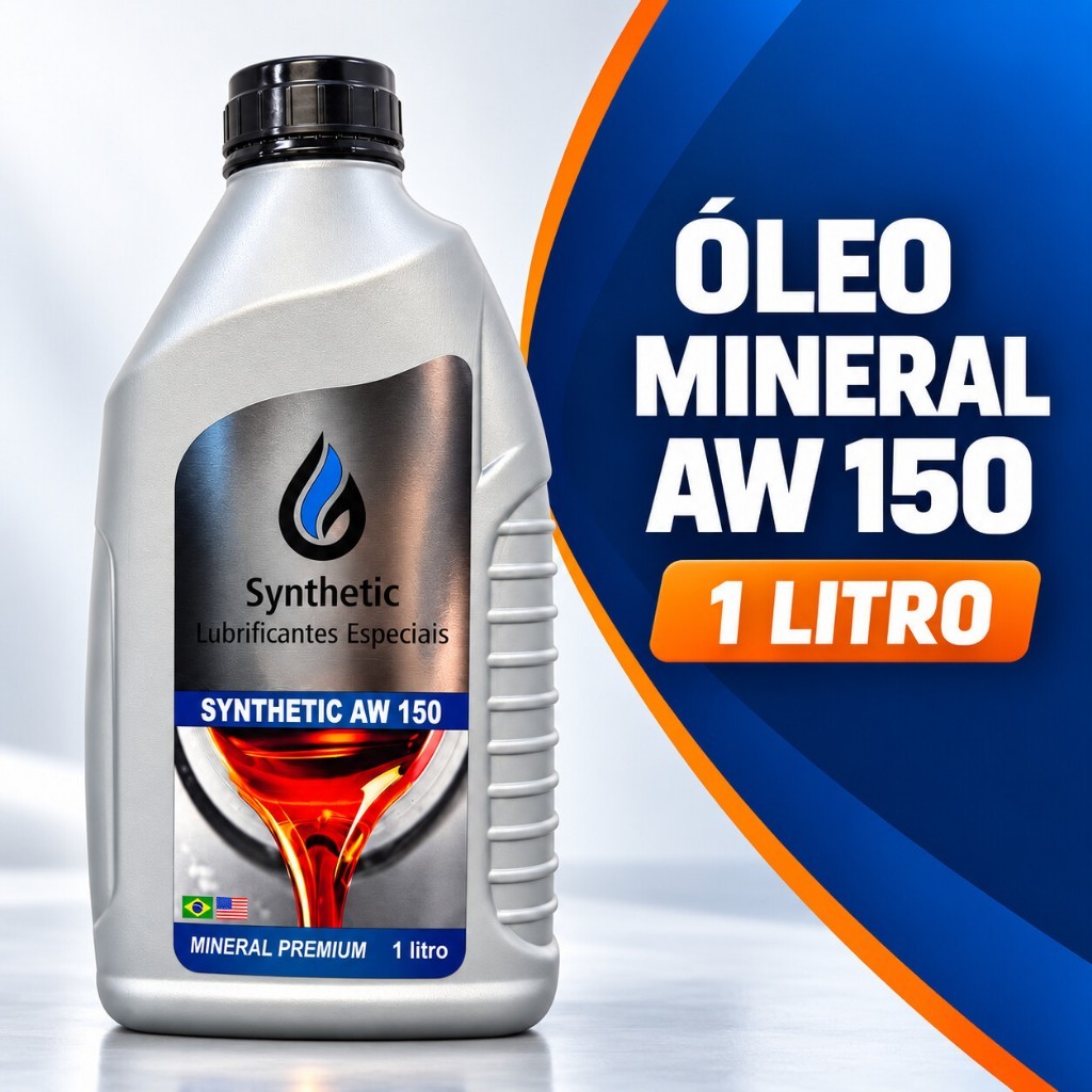 Óleo Lubrificante para Compressor de Ar Pistão Synthetic AW 150 Mineral Premium 1 Litro