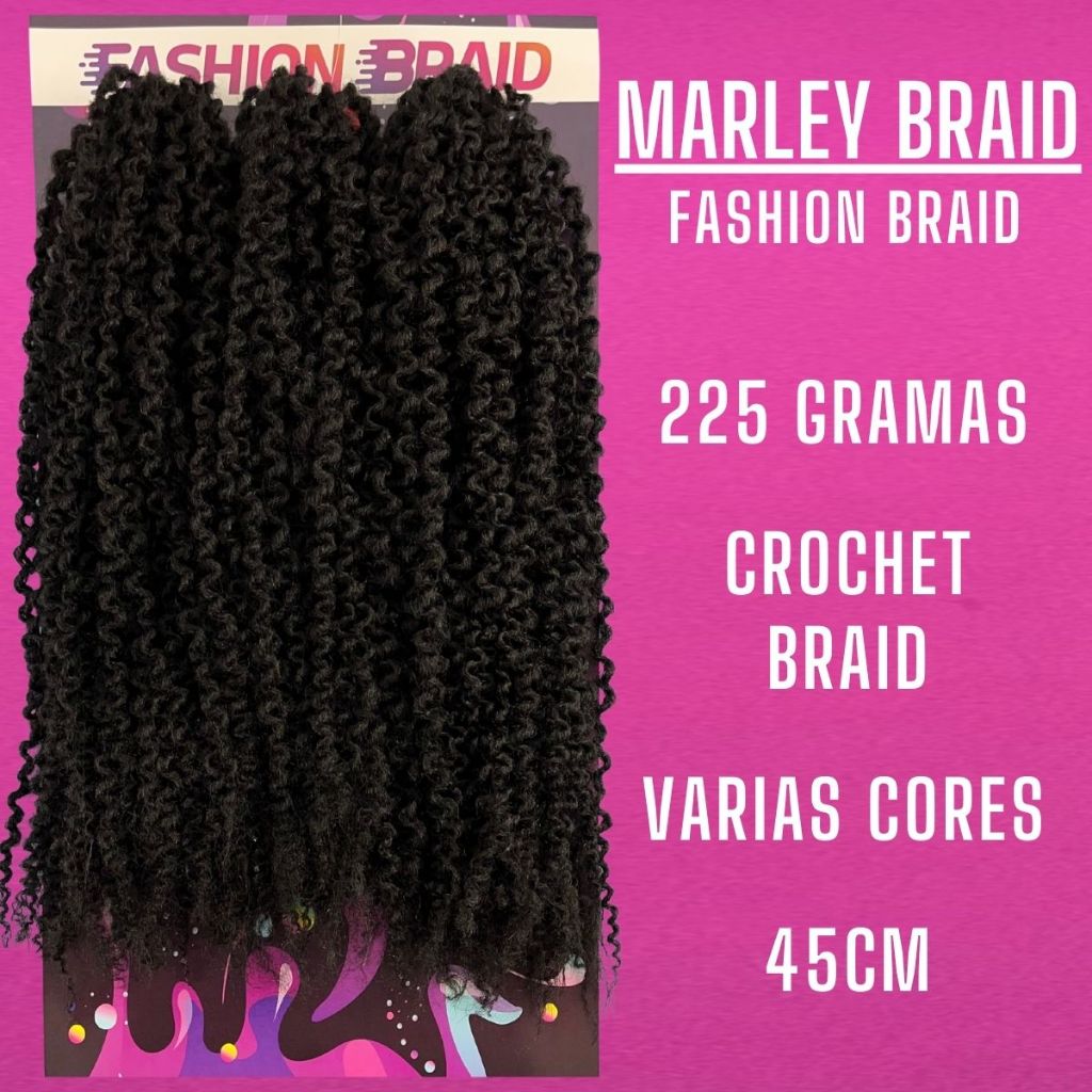 MARLEY BRAID - FASHION BRAID - 225GRAMAS- 45CM- 100% PREMIUM SYNTHETIC FIBER