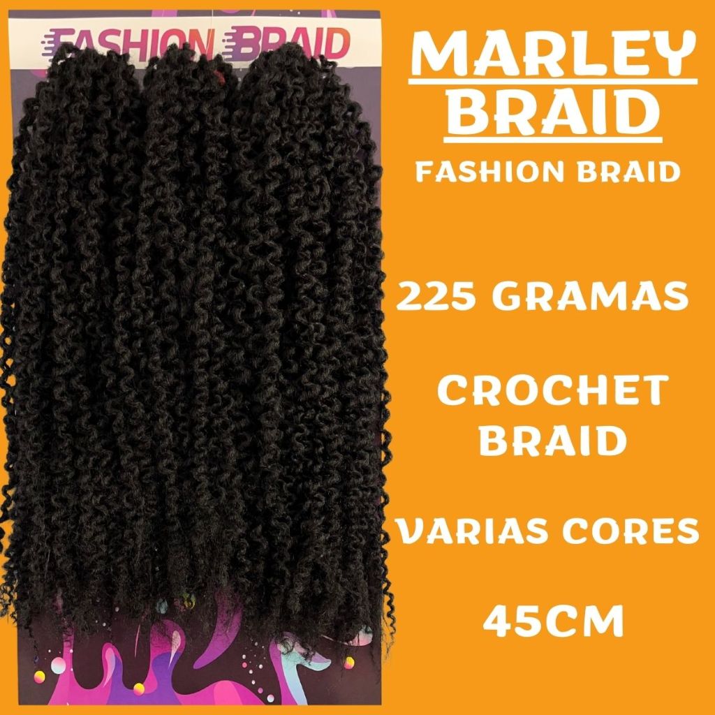 MARLEY BRAID - FASHION BRAID - 225GRAMAS- 45CM- 100% PREMIUM SYNTHETIC FIBER