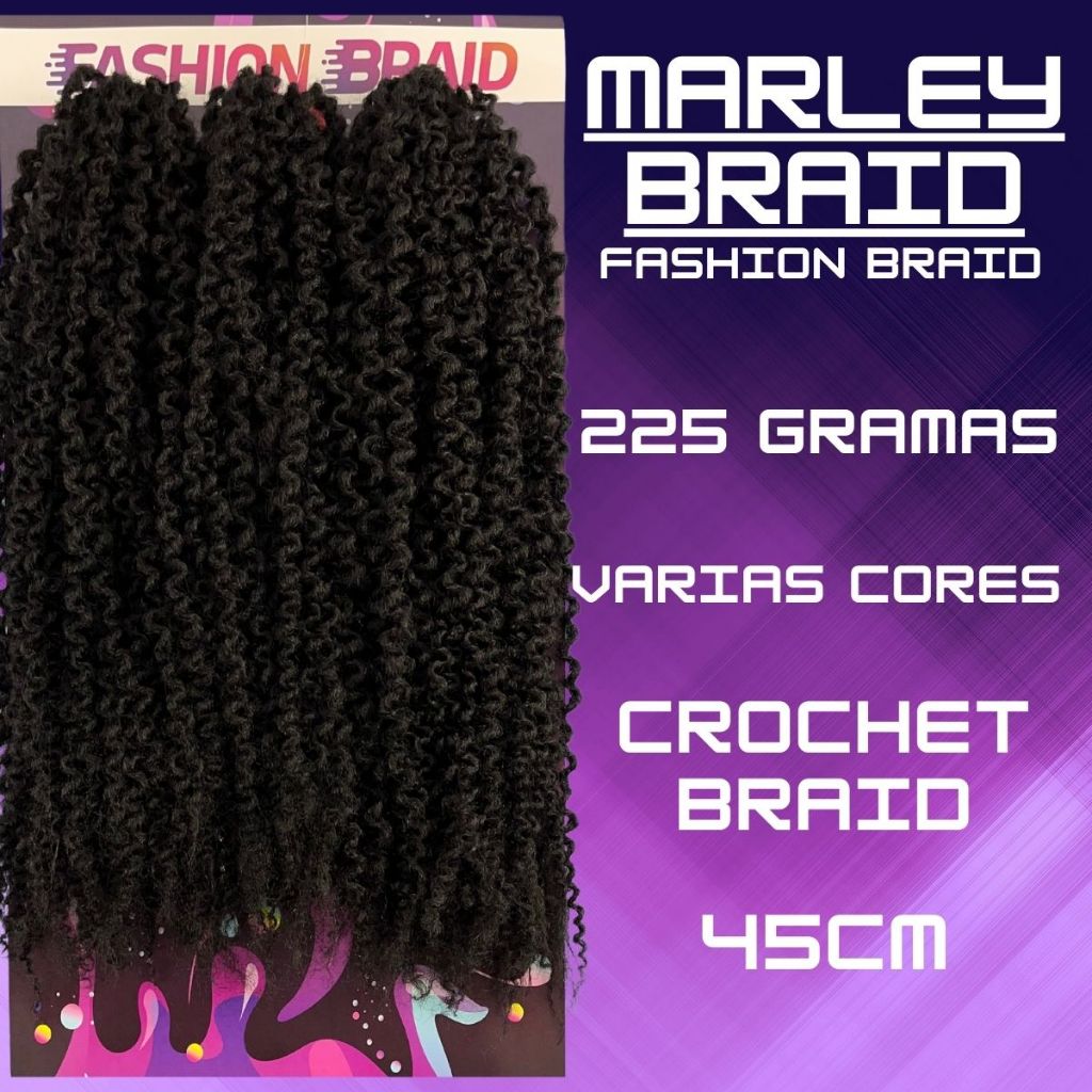 MARLEY BRAID - FASHION BRAID - 225GRAMAS- 45CM- 100% PREMIUM SYNTHETIC FIBER