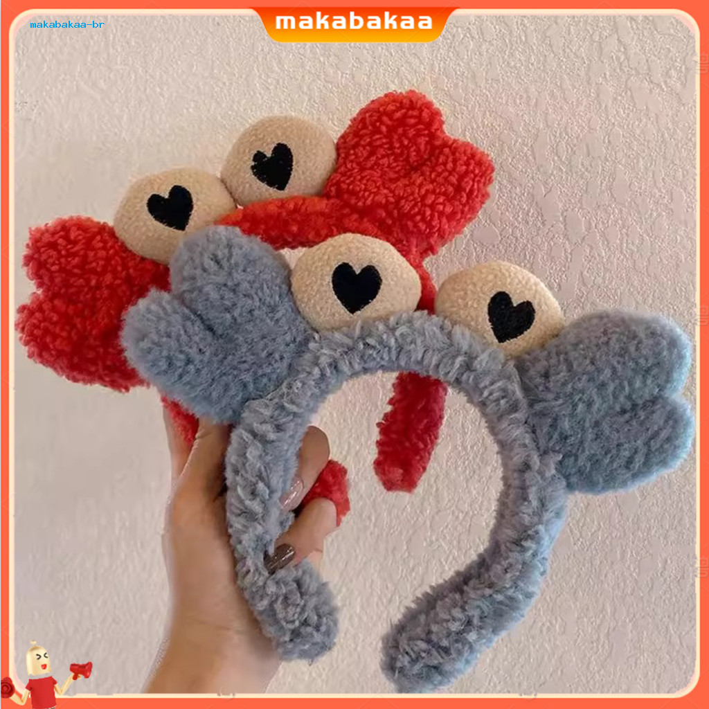 Women’s Soft Velvet Headband Thickened Fluffy Crab Shape Hair Hoop with Anti-slip Teeth Comfortable Makeup Face Washin