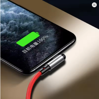 Cabo de celular de dados em cotovelo Tipo-C para USB  120W 3A 1,2M carregamento super rápido
