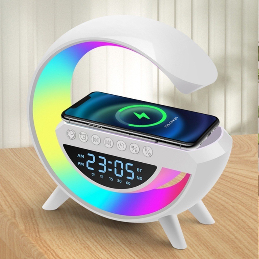 Caixinha De Som G-speaker smart station Carregador Indução Sem Fio Multifunçao Altofalante Bluetooth