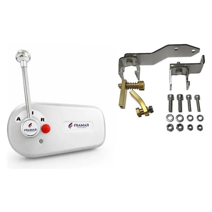 Manete de Comando+ Kit Adaptação Motor Mercury 25/30 Sea Pro