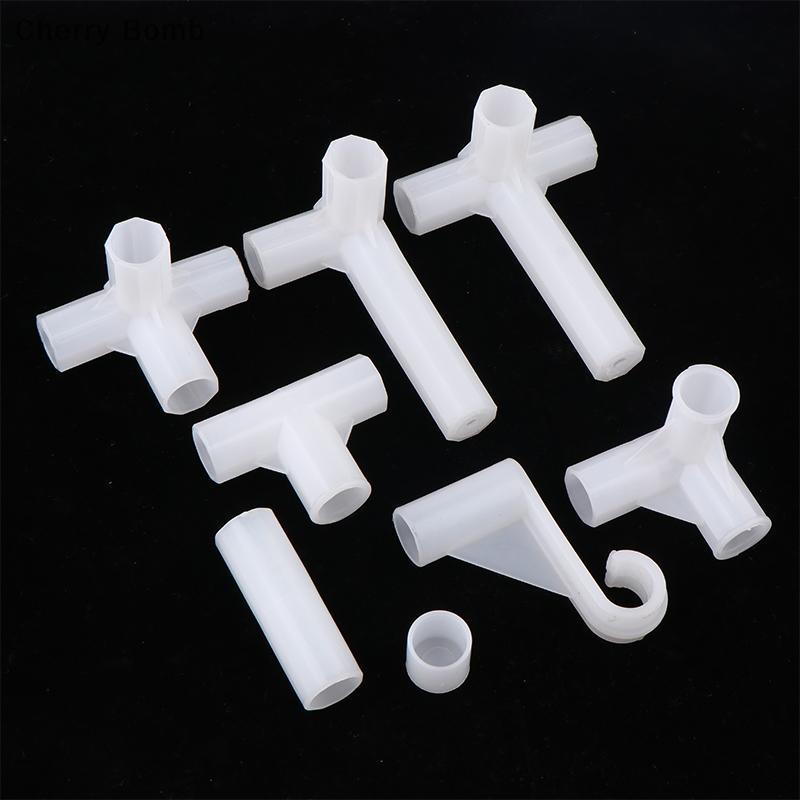 (Bomba De Cereja) 2pcs ID13mm Adaptador De Tubo De Junta De Quatro Cinco Vias , Acessórios De Gancho De Guarda-Roupa De