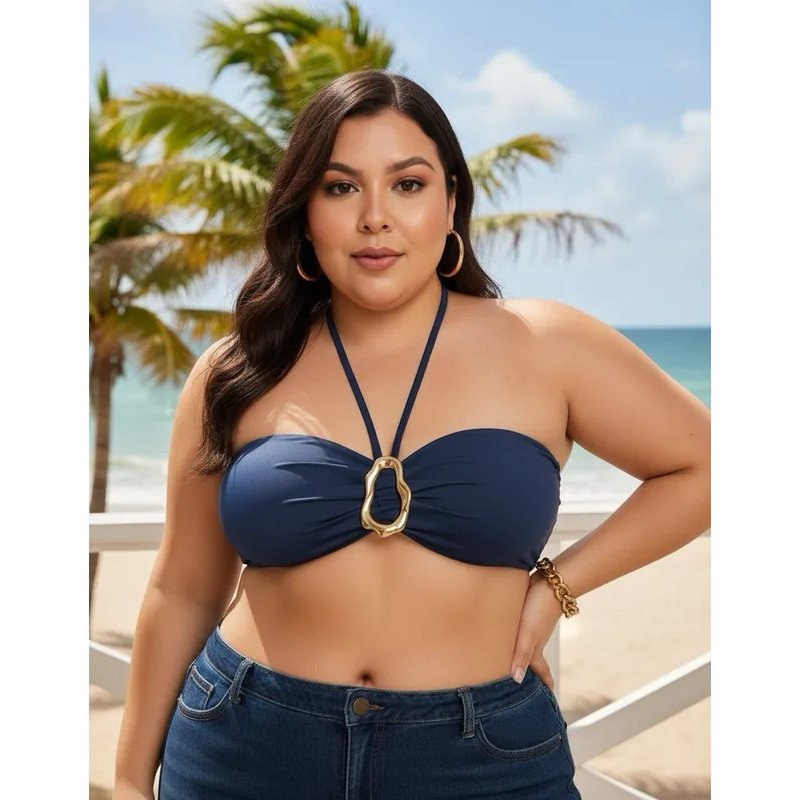 ✨ Top Cropped Plus Size Multi Formas – Suplex com Fivela Tendência 2025