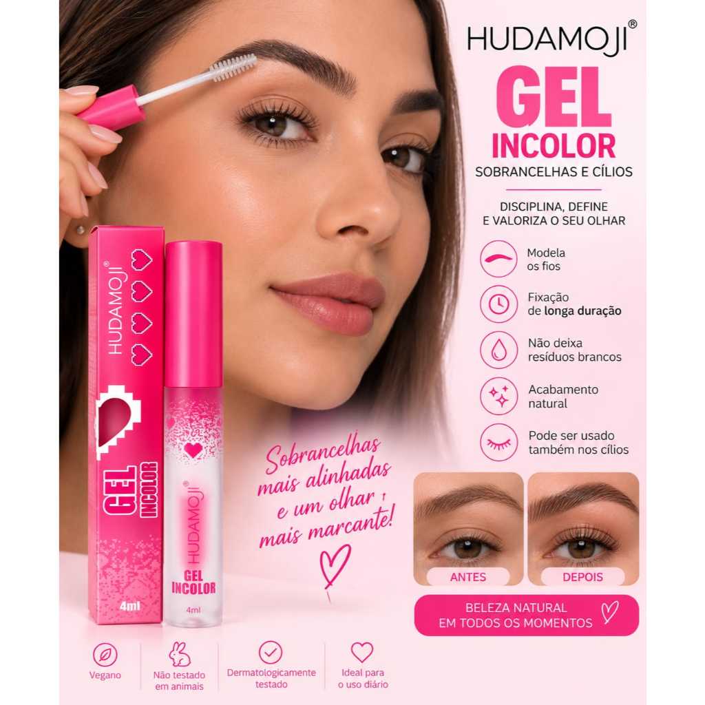 Gel Incolor para Sobrancelhas e Cílios – Fixação e Definição Natural Megaliquidação2026**$