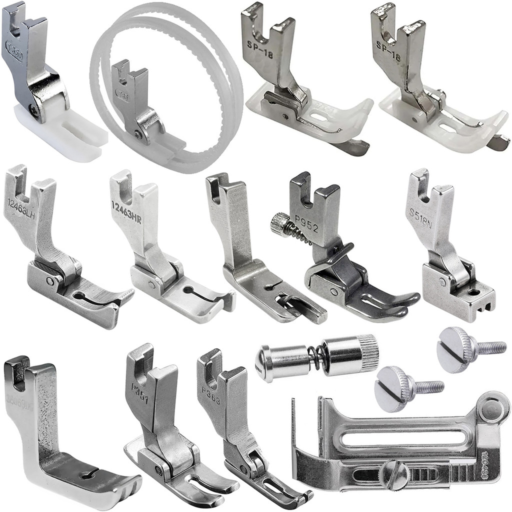 Kit Calcador Pezinho Guia Maquina Costura Reta Industrial 15pçs
