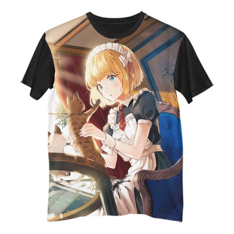 Camisa Camiseta Anime Blond Maid Kawaii Girl Coffe  G1488