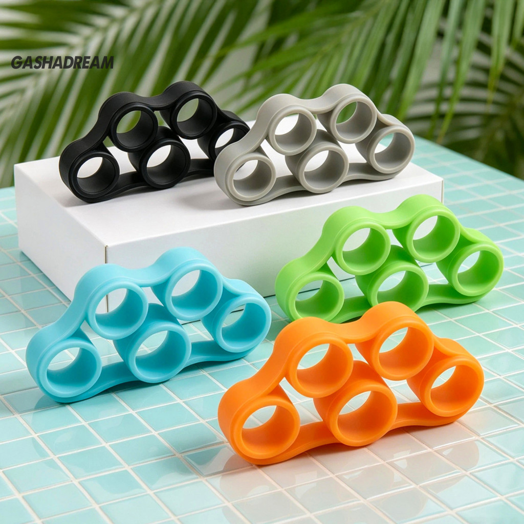 Hand Grip Trainer Exerciser Silicone Finger Stretcher with 5/7 Holes Resistance Band for Arthritis Carpal Tunnel Recover