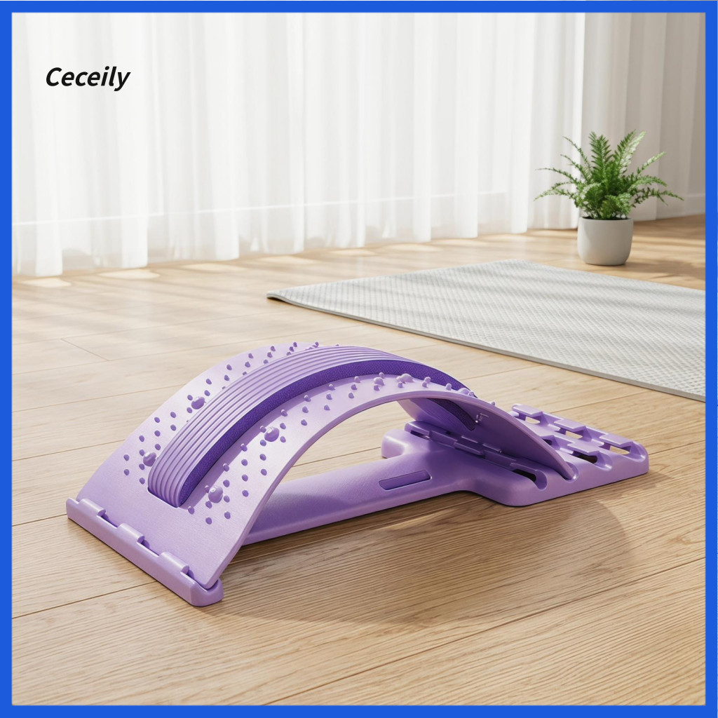 Ergonomic Back Stretcher Adjustable Lumbar Support for Lower Pain Relief Spine Traction Board for Herniated Disc Sciatic