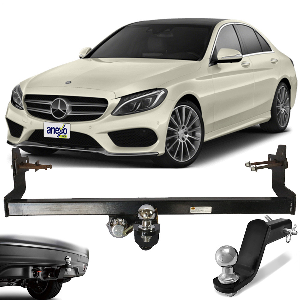 Engate Reboque Mercedes-Benz C180 2016 a 2019 Brucke ME1007 Rabicho Tração 700kg Haste Removível