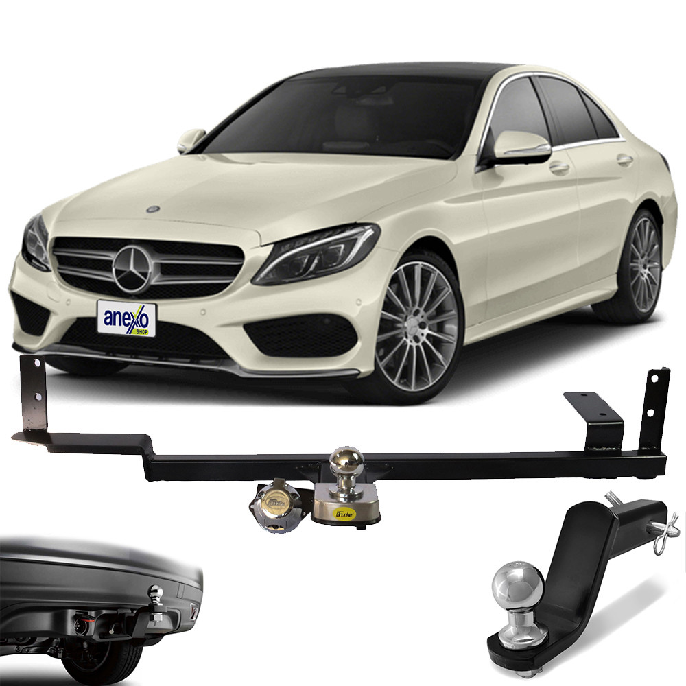 Engate Reboque Mercedes-Benz C200 2016 a 2019 Brucke ME1007 Rabicho Tração 700kg Haste Removível