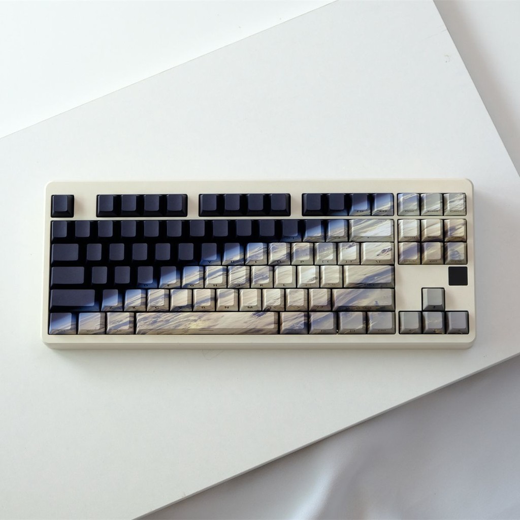 Conjunto De Teclas PBT De Tiro Duplo Com Impressão Lateral Kaminarimon Cherry Profile Shine-Through De 130