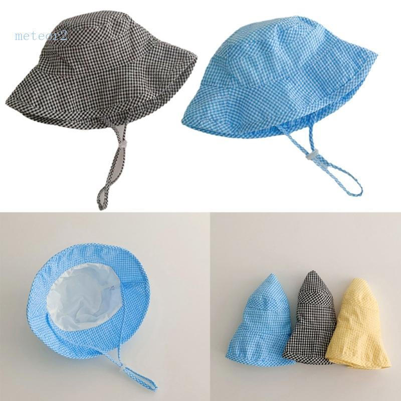 Chapéu de sol de verão com aba longa colorida Meteorite 2, chapéu de pescador para bebês, chapéu de algodão para criança