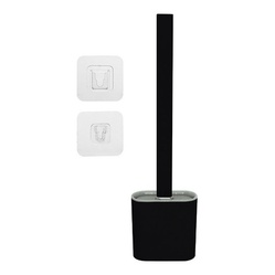 Kit C/6 Escovas Sanitaria De Silicone Quadrada Preto