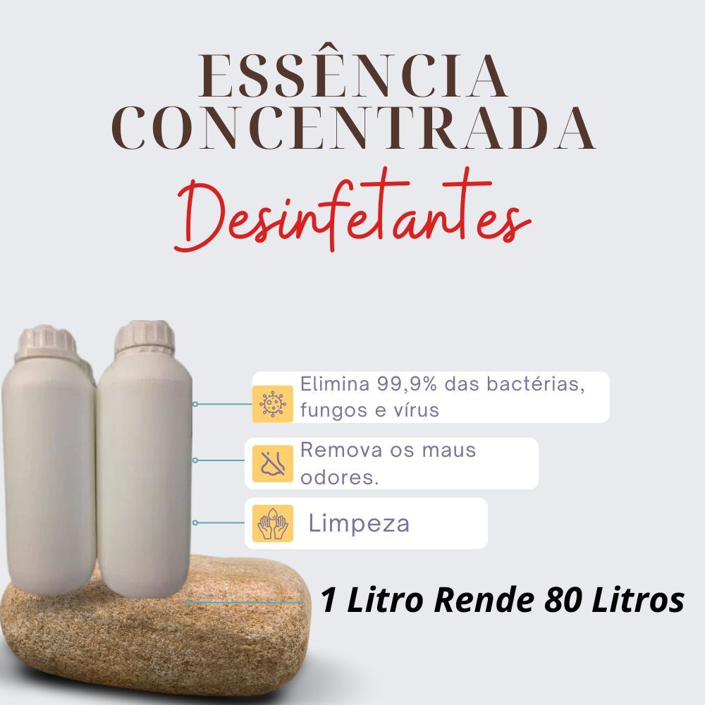 Essência HS Ferrari Black Para Desinfetantes (Hidrossolúvel) - 1 Litro Faz 80 Litros Desinfetante