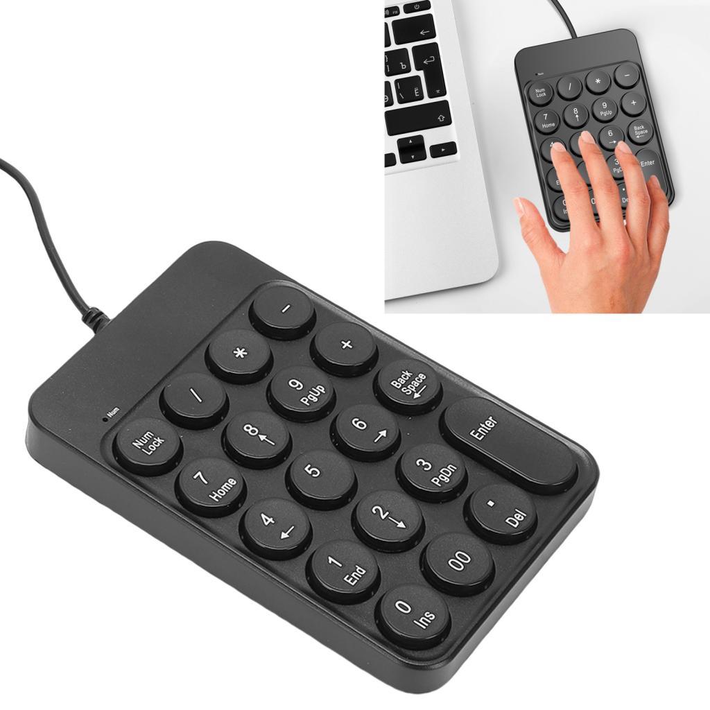 Mingzhe Wired Number Pad Ergonômico com 19 teclas para laptop Home Office ABS