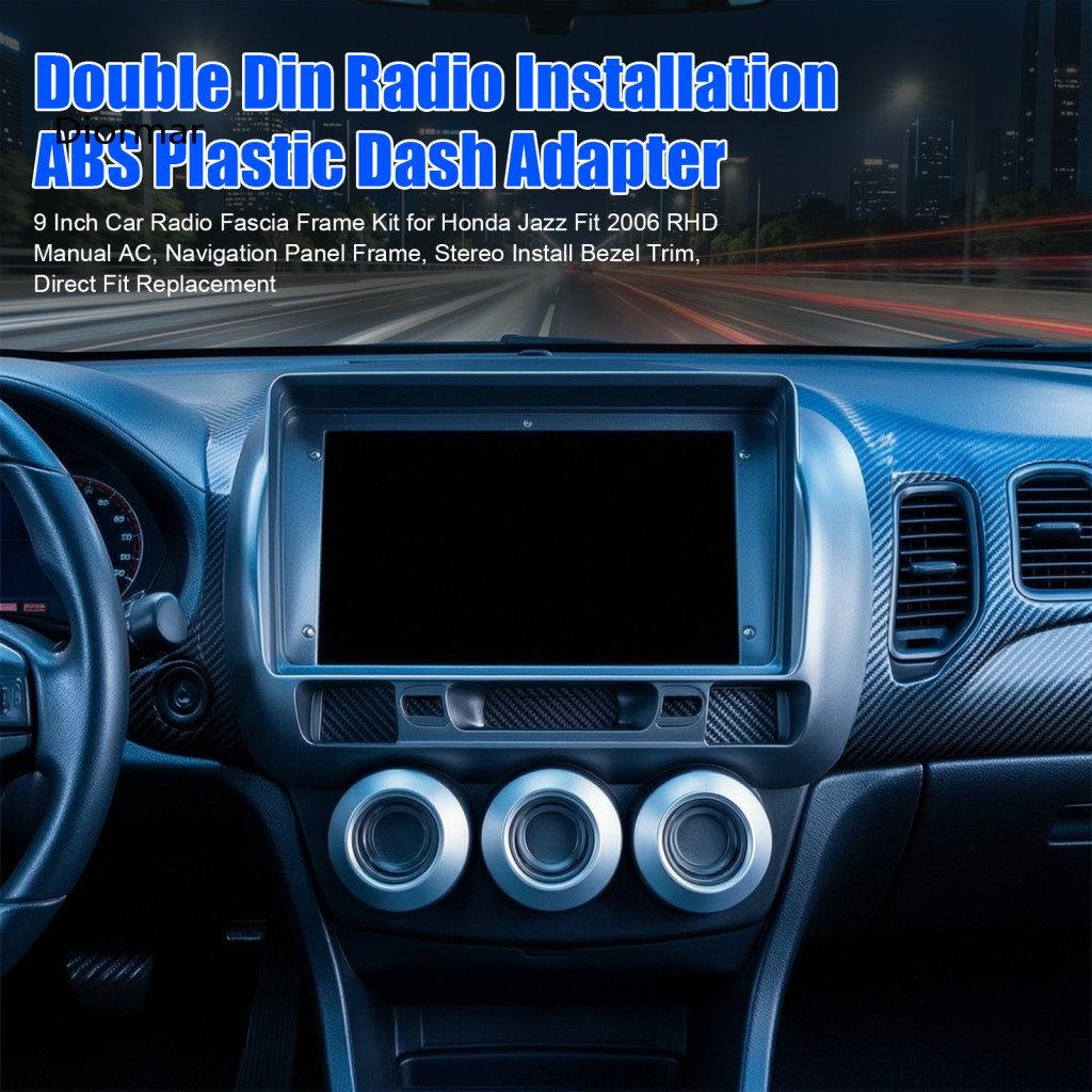 Right Hand Drive Radio Fascia Double Din Installation 9 Inch Car Frame Kit for Honda Fit 2006 Rhd Ac – Navigation Pane